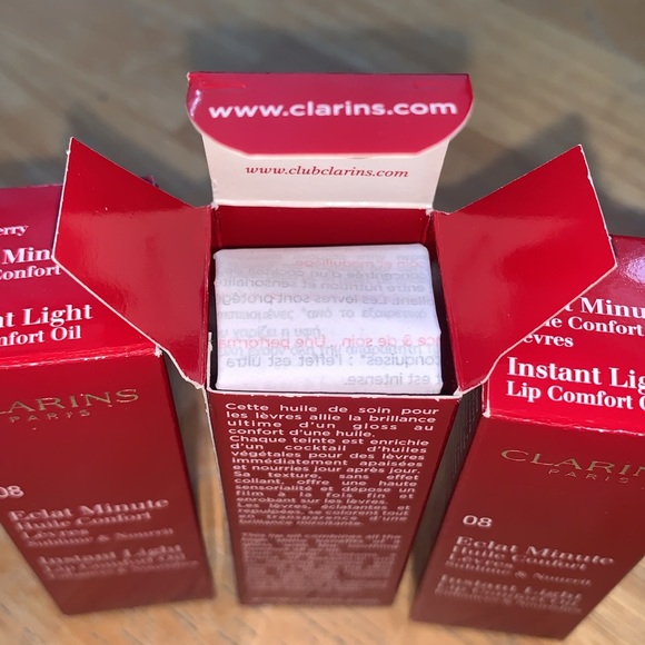 ✨Discontinued 08 Blackberry✨ Clarins Paris NIB Instant Light Lip Comfort Oil - Picture 5 of 5